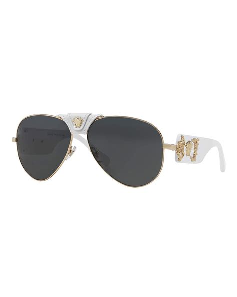 white versace aviators|Versace aviator sunglasses for men.